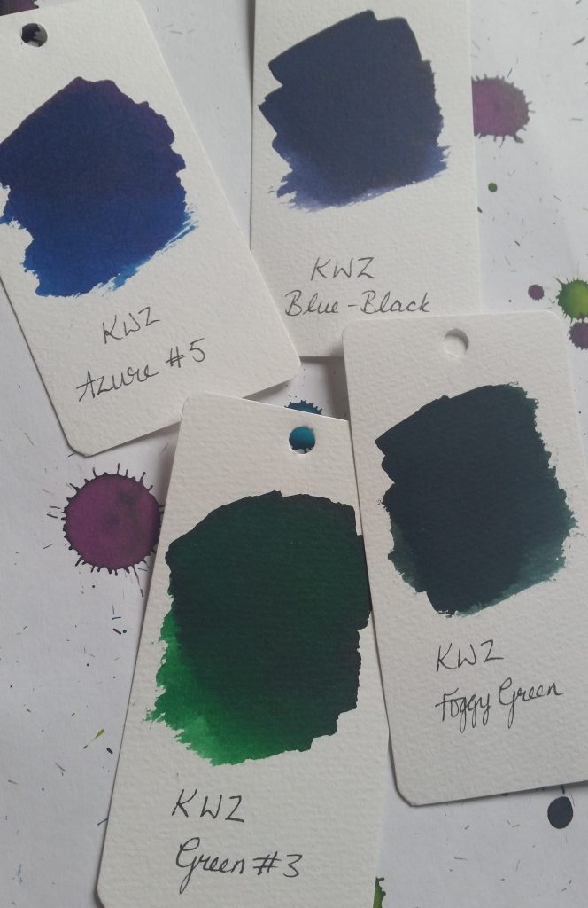 KWZ ink: Azure #5, Green #3, Foggy Green, Blue-Black reviews